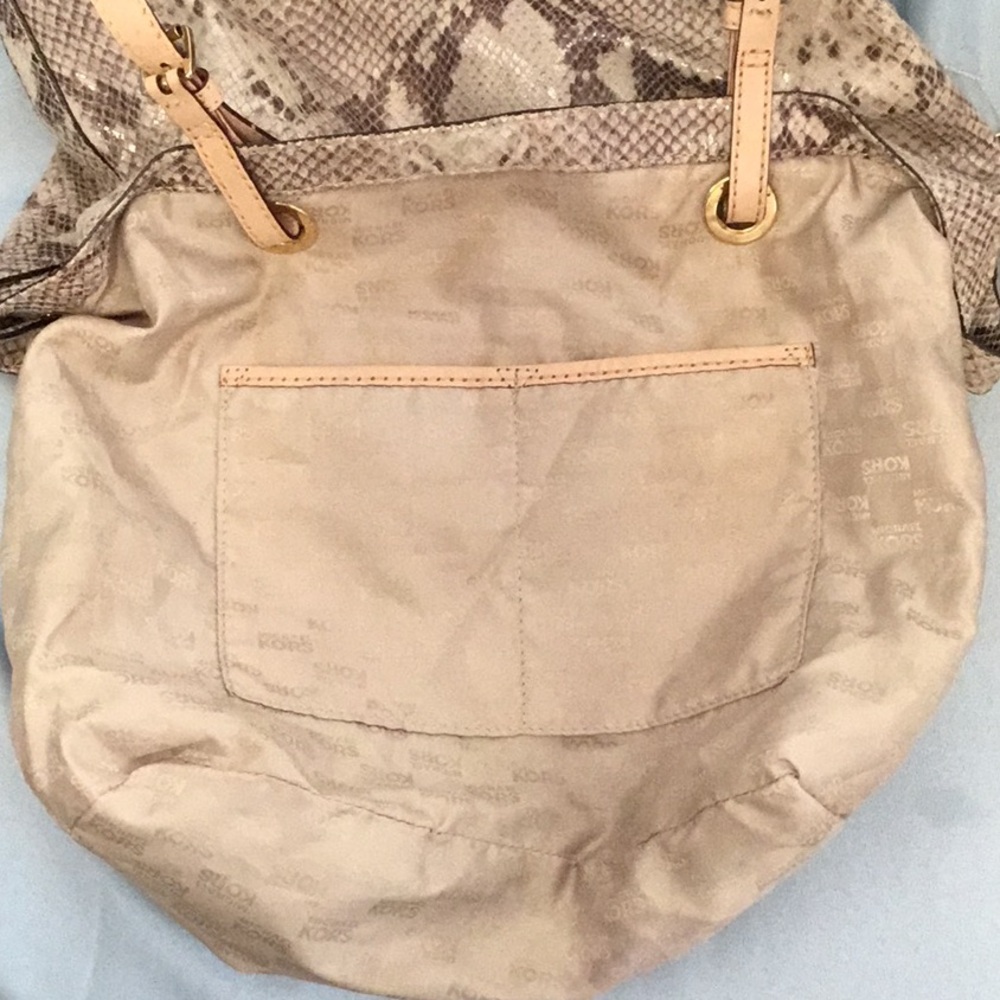 Michael Kors Snakeskin Tote. Wallet is sold - Picture 9 of 16